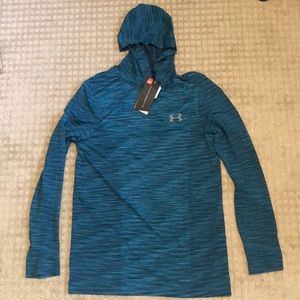 NEW Mens Under Armour Threadborne Seamless Long Sleeve Hooded Shirt Heat Gear Sm